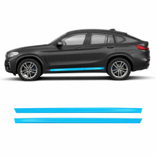 Антигравийная защитная бронепленка по лекалам для BMW X4 G02 2018-2021 - нижняя зона кузова пороги