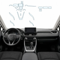 Набір Плівок захисних для салону Toyota RAV4 V (XA50) 2018-2025 TPH (Кансолі Дисплея Ручок) Тип 3