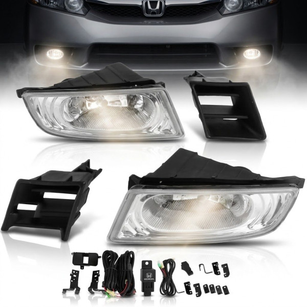Протитуманні фари для Honda Civic 2006-2012 JAPAN H11-12V 55W з проводкою Комплект (HD-159)