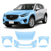 Антигравійна захисна бронеплівка за лекалами для Mazda CX-5 KE facelift 2015-2017 - передня частина авто (капот бампер крила))