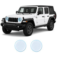 Антигравийная защитная бронепленка по лекалам для Jeep Wrangler JL facelift 2024- оптика (фары и ПТФ)