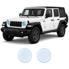 Антигравийная защитная бронепленка по лекалам для Jeep Wrangler JL facelift 2024- оптика (фары и ПТФ)