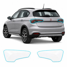 Антигравийная защитная бронепленка по лекалам для Fiat Tipo Cross (Egea Cross) I 2020- задние фонари стопы