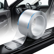 Захисна плівка Нано на пороги бампер (50 мм ширина 5 метра довжина)Прозорий Карбон