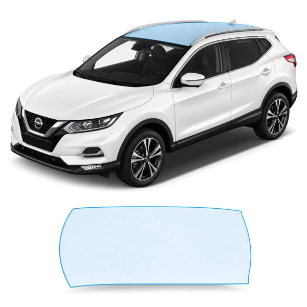 Антигравийная защитная бронепленка по лекалам для Nissan Qashqai J11 facelift 2017-2021 - зона крыши