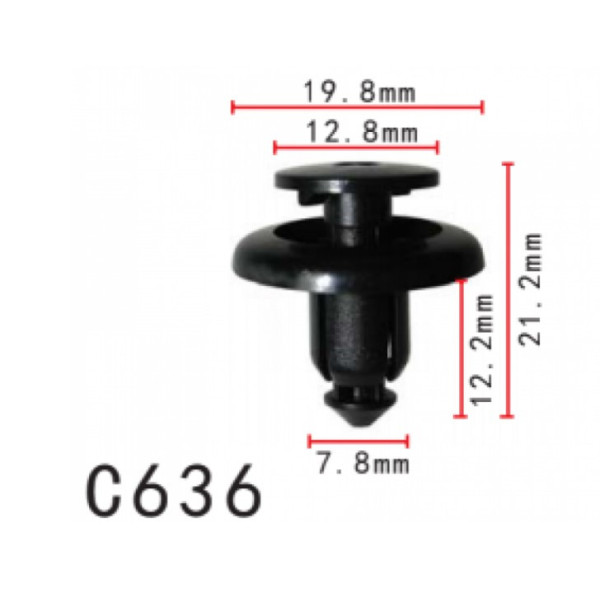 Кліпса розпірні Mazda, Toyota, Honda (BC1D56145, BC1D-56-145, 11481 (C636)