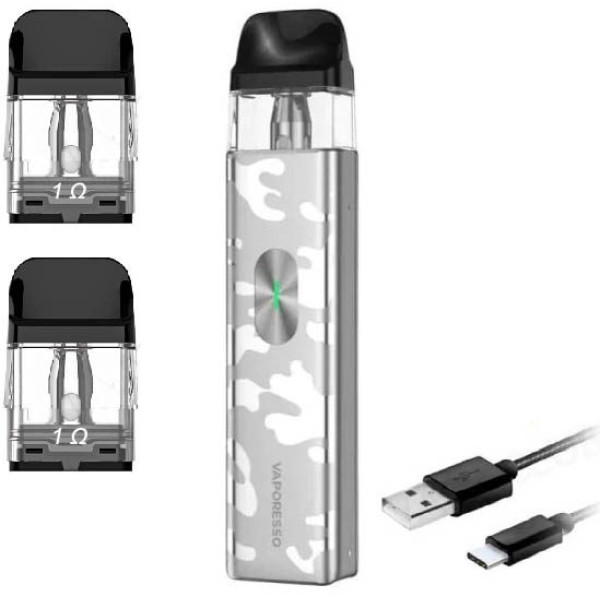 Багаторазовий Pod-Набір Vaporesso Xros 4 Mini 1000mAh 2 мл (Картриджів 1 ОМ 3 шт) Camo Silver Камо Сірий