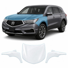 Антигравійна захисна бронеплівка за лекалами для Acura MDX YD3 facelift 2017-2020 - капот і передні крила