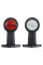 Габаритные огни LED для грузовиков Рожки 12/24V / прямой 12 см / Красный-Белый 2 шт (Л 051)