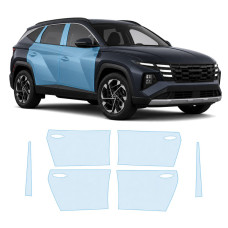 Антигравийная защитная бронепленка по лекалам для Hyundai Tucson NX4 facelift 2024- зоны дверей и стойки окон