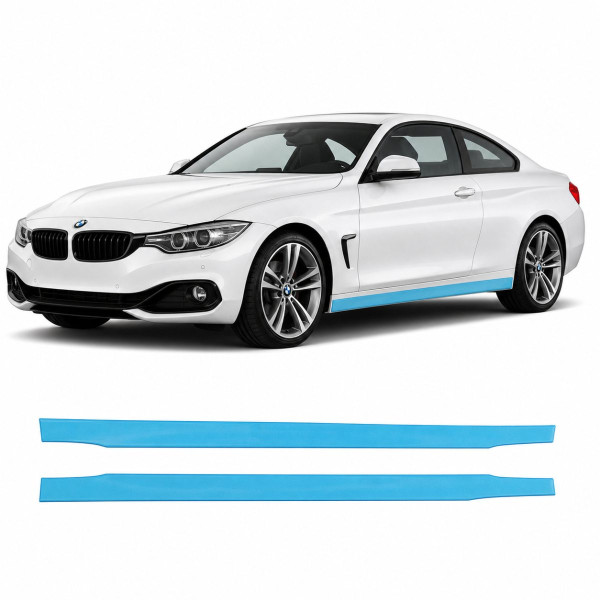 Антигравийная защитная бронепленка по лекалам для BMW 4 Series F32 2013-2020 - нижняя зона кузова пороги