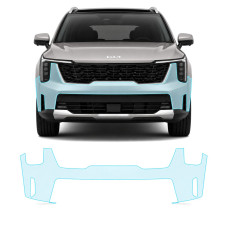 Антигравийная защитная бронепленка по лекалам для Kia Sorento MQ4 facelift 2024- передний бампер