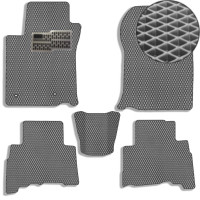 Килимки в салон EVA для Toyota Prado 150 2010-2021 (Металевий підп'ятник) Сірі-Сірій кант 5 шт