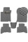 Килимки в салон EVA для Toyota Prado 150 2010-2021 (Металевий підп'ятник) Сірі-Сірій кант 5 шт