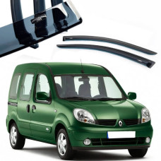 Дефлекторы окон ветровики Renault Kangoo 1997-2008 (на скотче) 2 шт  REN09