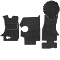 Ворсовые коврики для Mercedes Vario 1996-2013 Черные 3 шт (Carrera)