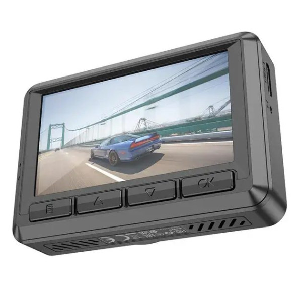 Видеорегистратор Hoco DV3 2,45-inch IPS+Камера Заднего Вида Черный (6942007608183)