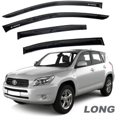 Дефлектори вікон вітрові для Toyota Rav 4 Long USA 2006-2013 Скотч 3M Voron Glass