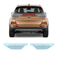 Антигравийная защитная бронепленка по лекалам для Kia Sportage QL 2016-2017 - задние фонари стопы