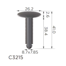 Клипса для обшивки Nissan, Renault, Opel (0155305891, 8200244430, 10654) (C3215)