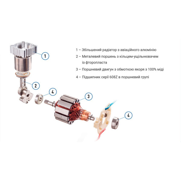 Компрессор автомобильный Vitol 150psi 15Amp 40л R13-R16 Автостоп прикуриватель (K-52)
