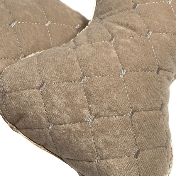 Подушка на підголовник тканина алькантара світло бежева (2шт)