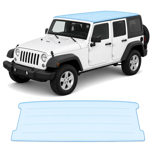Антигравийная защитная бронепленка по лекалам для Jeep Wrangler JK 2007-2018 - зона крыши