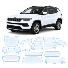 Антигравийная защитная бронепленка по лекалам для Jeep Compass MP facelift 2021- полный кузов