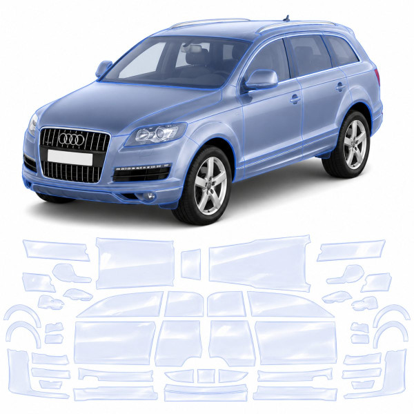 Антигравийная защитная бронепленка по лекалам для Audi Q7 4L 2005-2015 - полный кузов