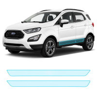 Антигравийная защитная бронепленка по лекалам для Ford EcoSport II facelift 2018-2023 - нижняя зона кузова пороги