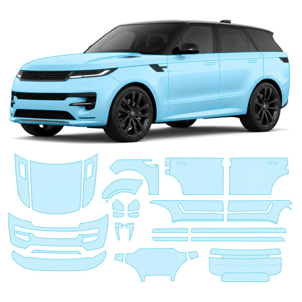 Антигравийная защитная бронепленка по лекалам для Land Rover Range Rover Sport L461 2022- полный кузов