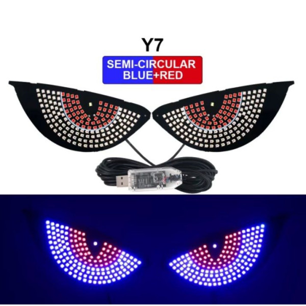 LED Підсвічування Динамічне Око USB 15 x 6 см Синій з Червоним 2 шт (Y7)