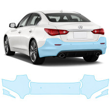 Антигравійна захисна бронеплівка за лекалами для Infiniti Q50 V37 2013-2017 - задній бампер