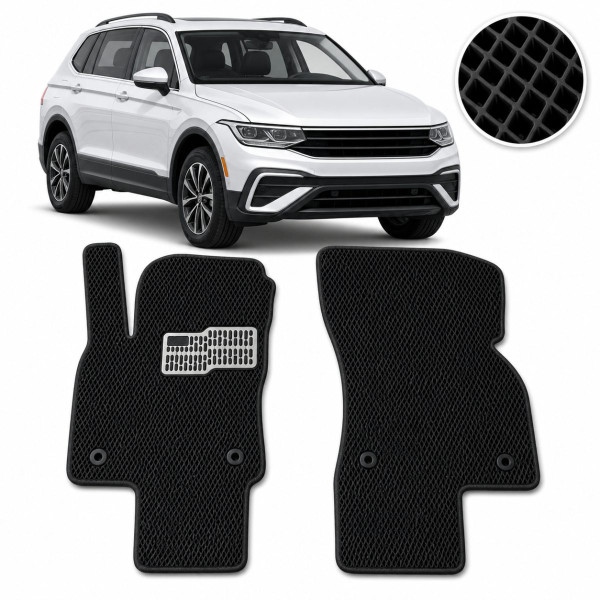Коврики в салон передние EVA для Volkswagen Tiguan II USA Allspace 2015- с подпятником 2 шт