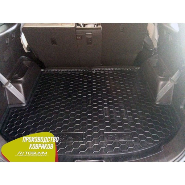 Автомобильный коврик в багажник Hyundai Grand Santa Fe 2013- Base / Резиновый (Avto-Gumm)