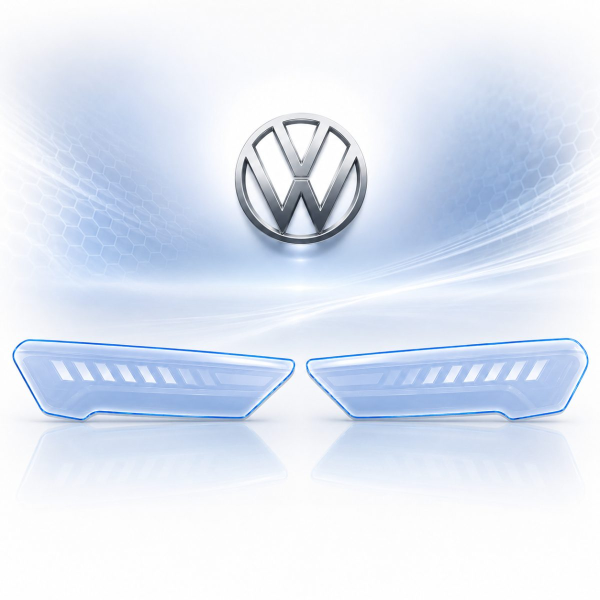 Антигравийная защитная бронепленка по лекалам для Volkswagen Jetta VII 2018-2021 - оптика (фары и ПТФ)