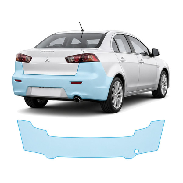 Антигравійна захисна бронеплівка за лекалами для Mitsubishi Lancer X facelift 2011-2017 - задній бампер