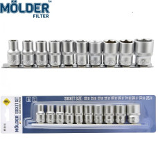 Профессиональный набор головок торцевых Molder 10 предметов 10-24" Оригинал (MT68110)