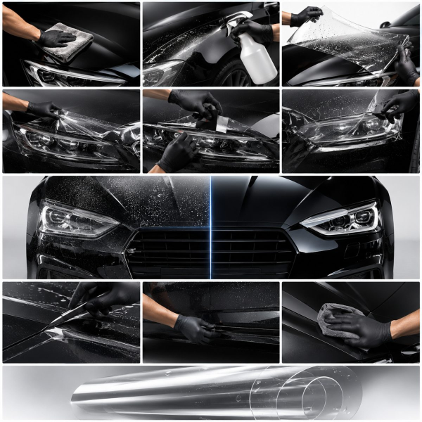 Антигравійна захисна бронеплівка за лекалами для Audi A5 F5 2016-2019 - задній бампер