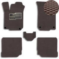 Коврики в салон EVA для Volkswagen Jetta / Bora 1998-2005 с подпятником Коричневые 5 шт