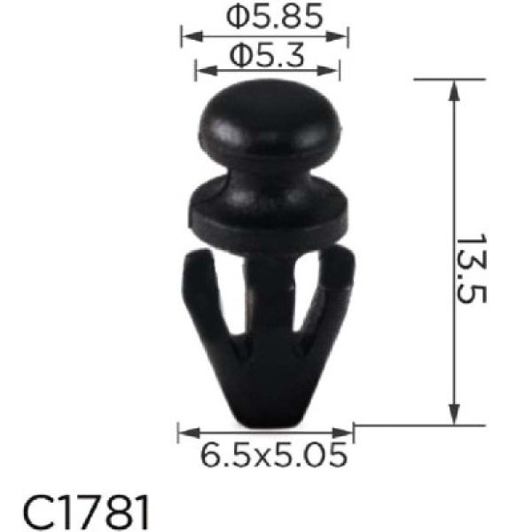 Клипса уплотнителя Ford (1042065, W702985S300, W702985, W7029851042065, 15030) (C1781)