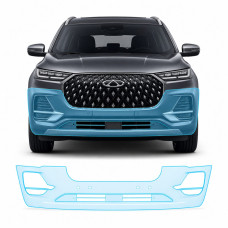 Антигравийная защитная бронепленка по лекалам для Chery Tiggo 8 Pro Max (PHEV) I 2024- передний бампер