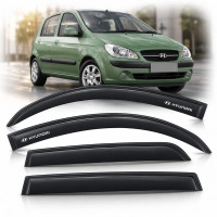 Дефлекторы окон ветровики Hyundai Getz 2002-2010 Скотч 3M Voron Glass