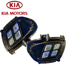 Противотуманные фары для KIA Sorento 2016-2018 U.S TYPE DRL Комплект (KA-944-LED-WO)