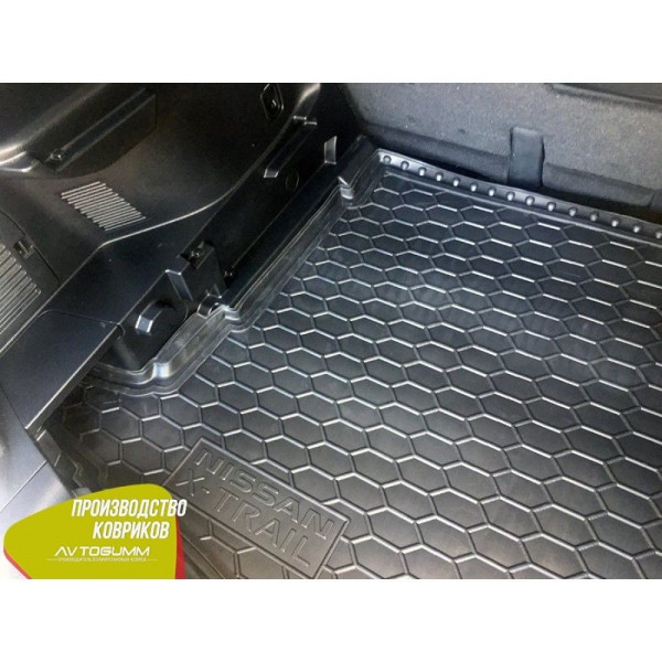 Автомобільний килимок в багажник Nissan X-Trail / Rogue T32 2017- Докатка Гумовий (Avto-Gumm)