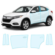 Антигравийная защитная бронепленка по лекалам для Honda HR-V (US/глобальний) II facelift 2019-2021 - зоны дверей и стойки окон