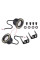 LED Fog Lights Round Lens with DRL D64mm 12V 10W 7000K White and Yellow Light 2 pcs (AG-2511 W+Y)