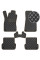 Килимки в салон для Audi A4 (В6 / B7) 2001-2008 Екошкіра Коричневі 5 шт (Rombus)