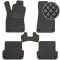 Килимки в салон для Audi A4 (В6 / B7) 2001-2008 Екошкіра Коричневі 5 шт (Rombus)
