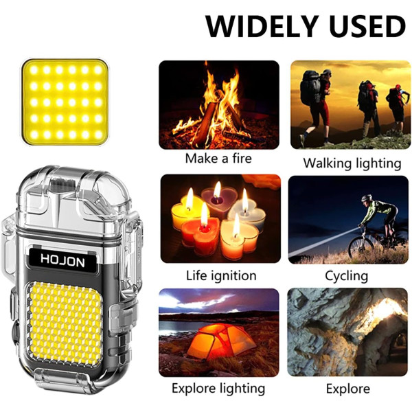 LED Фонарь Зажигалка Flas Hlight USB Type-C Красный